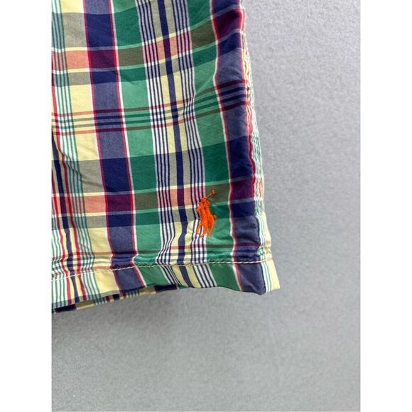 Vintage Polo Ralph Lauren Mens Multicolor Plaid Drawstring Swim Trunks Size 2XL - Picture 5 of 7